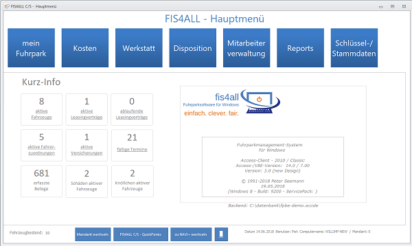 fis4all - Kachelmenü